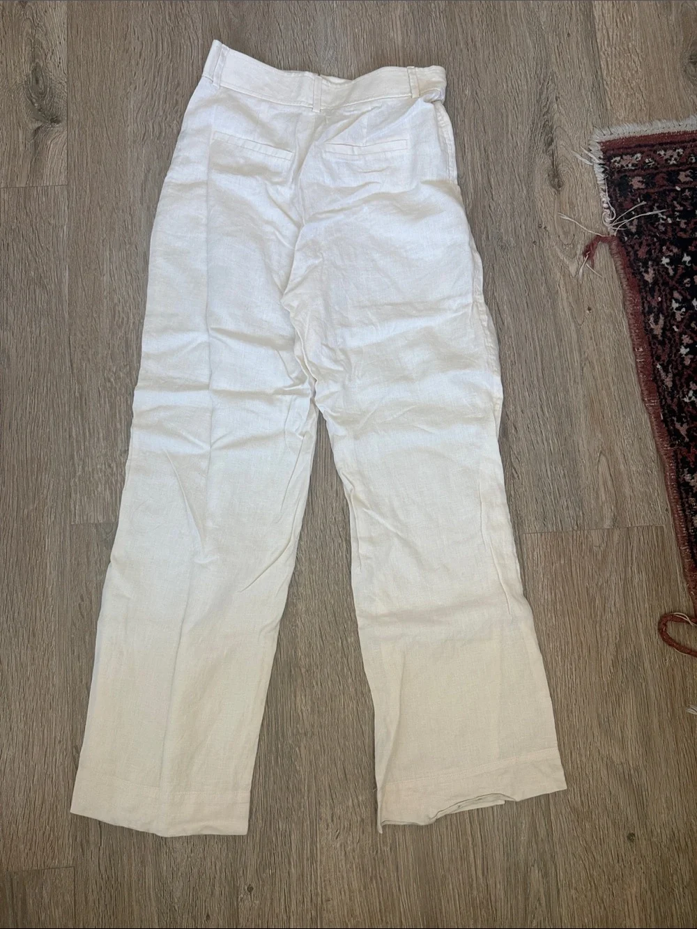 EVERLANE / High-Waist Wide Leg Linen Pants - Cream 0